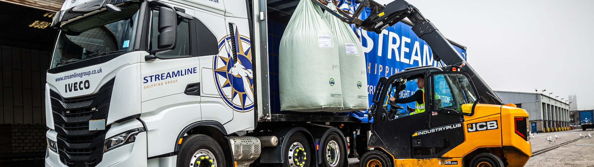 Streamline Shipping Group truck in Scotland, illustrating reliable UK haulage services.