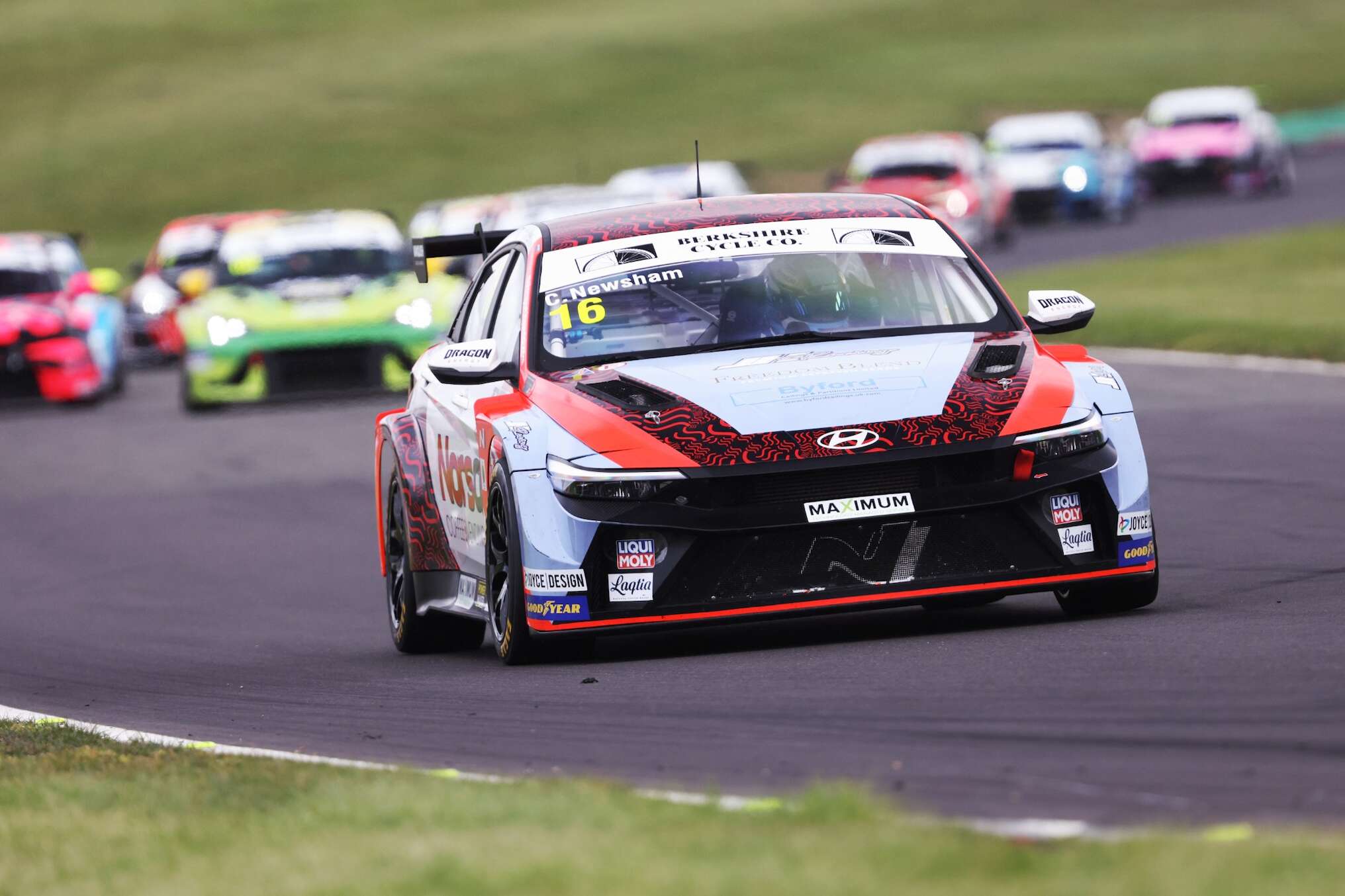 A red Newsham Racing car for TCR UK Championship campaign