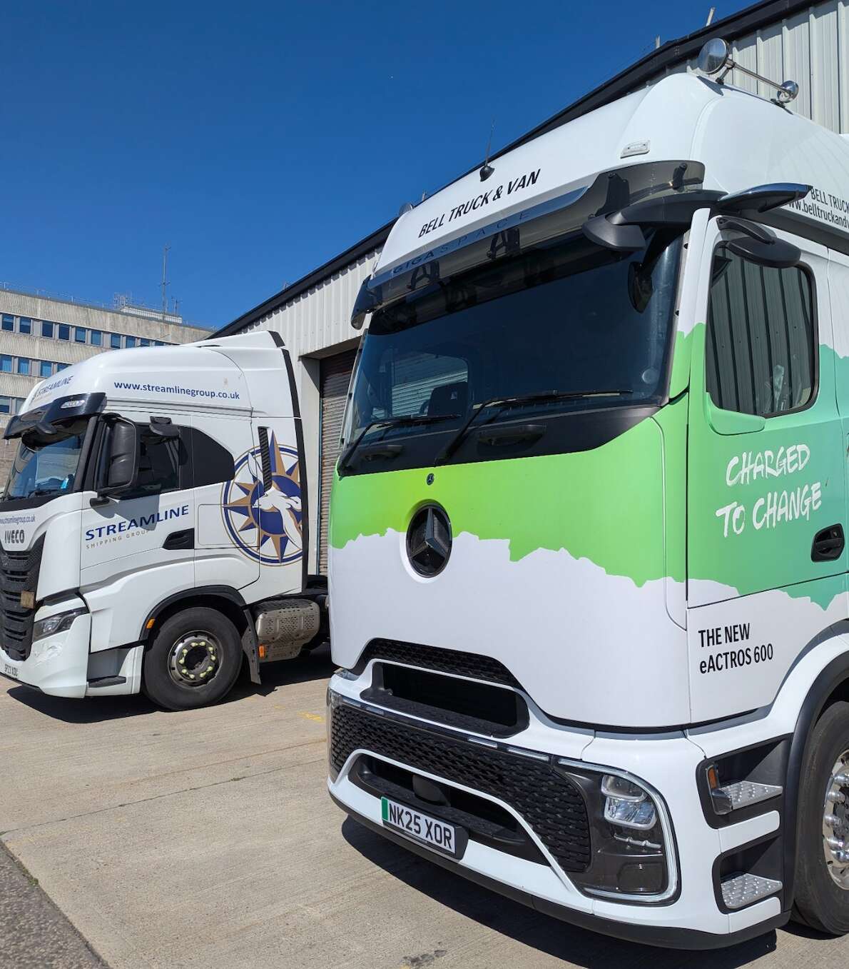 Streamline Shipping Group's electric trial HGV articulated unit